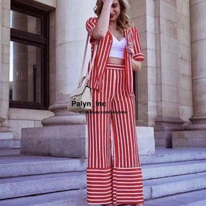 Zara Other Nwt Zara Piece Blouse And Palazzo Pants Poshmark